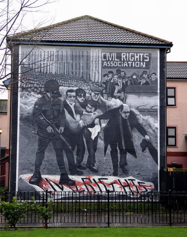 Derry, Bogside. La Domenica di Sangue. Derry, Bogside. The Bloody Sunday.