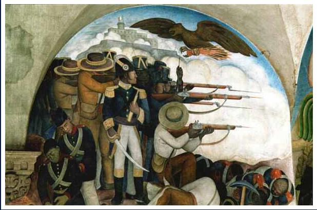 Città del Messico. Diego de Rivera: La guerra contro gli Stati Uniti. Mexico City. Diego de Rivera: The War against the United States.