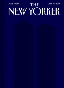 In The Shadow Of No Towers. La copertina del New Yorker del 24 settembre 2001, disegnata da Art Spiegelman.