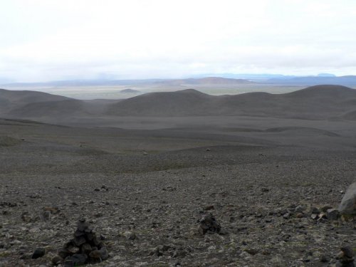 Lo Ódáðahraun, desolato e esteso campo lavico nell'interno dell'Islanda.