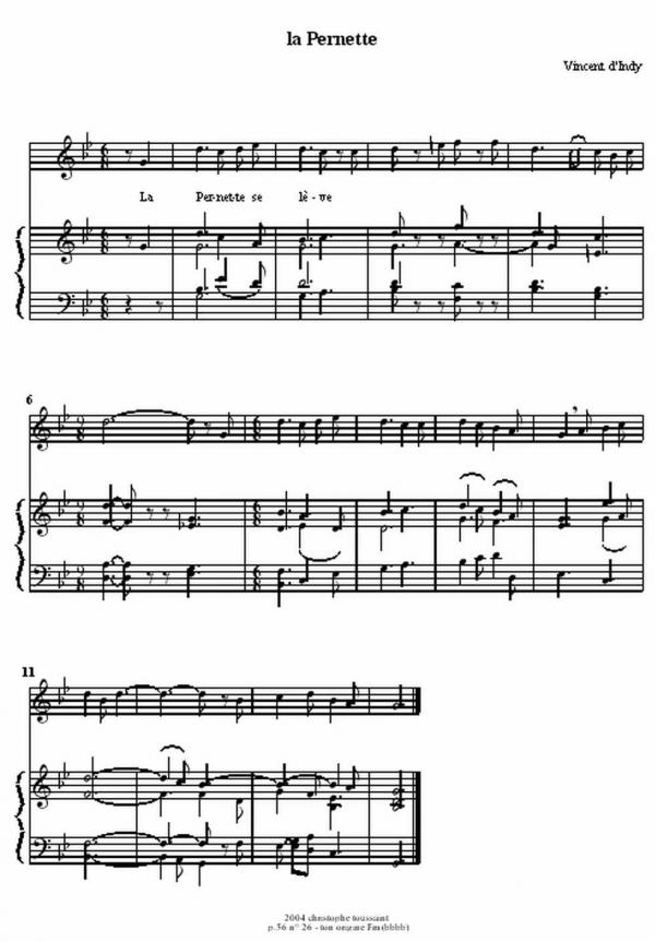 La Pernette nella melodia del 1761.