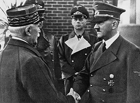Pétain con Hitler, 17 giugno 1940
