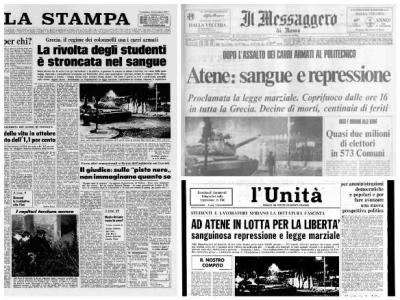 La rivolta di Atene nella stampa italiana dell'epoca.