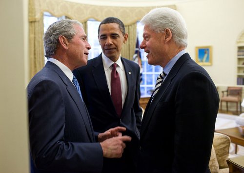 presidenti Bush, Obama and Clinton
