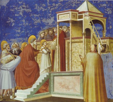 Giotto di Bondone: Presentazione di Maria al Tempio, affresco (1303/05), Padova, Cappella degli Scrovegni