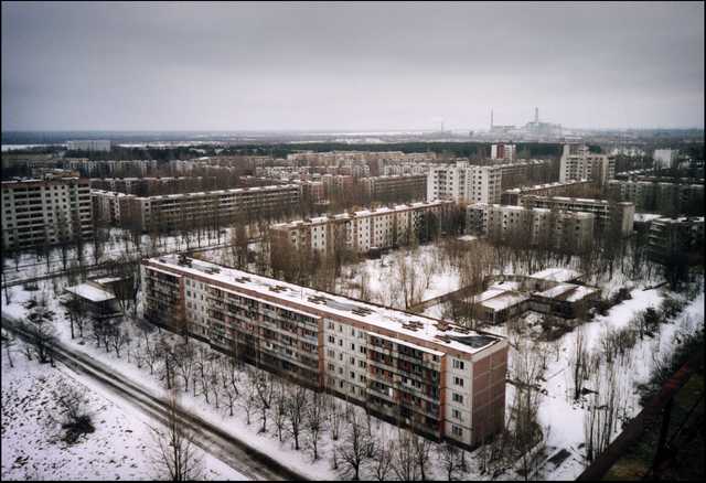 La città fantasma di Pripyat, presso Chernobyl. Aveva 50.000 abitanti fino al 26 aprile 1986. The ghost town of Pripyat, near Chernobyl. 50.000 people lived there until April 26, 1986..