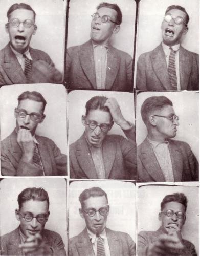 Raymond Queneau (1903-1976) in alcuni esercizi di stile fotografici.