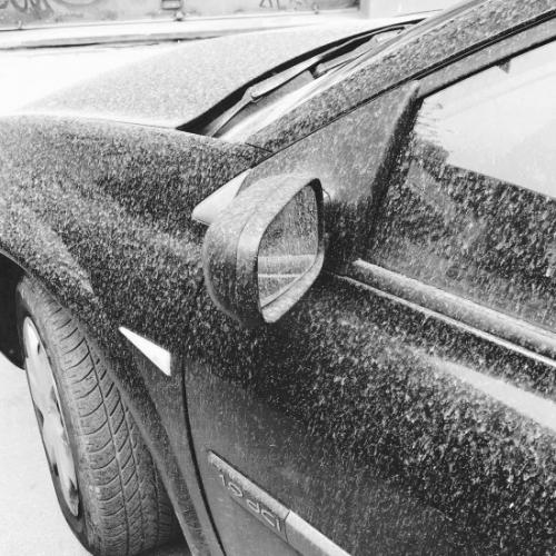 sabbia su automobile