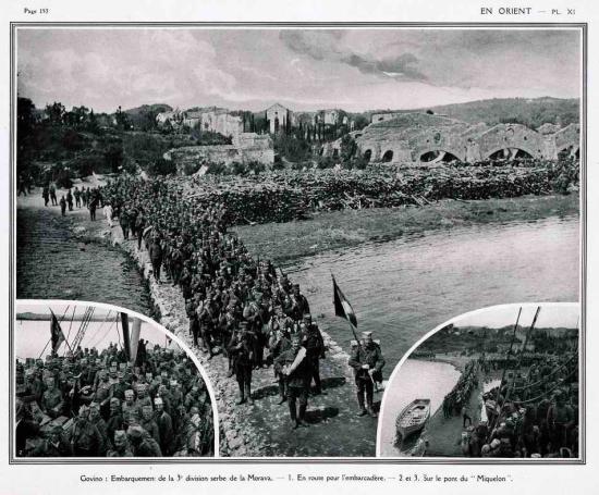 Imbarco della 3a Armata serba da parte della nave francese a Govino, Corfù