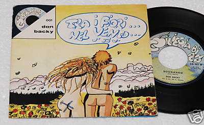 L'edizione originale su 45 giri di Sognando, con la copertina disegnata da Don Backy stesso.