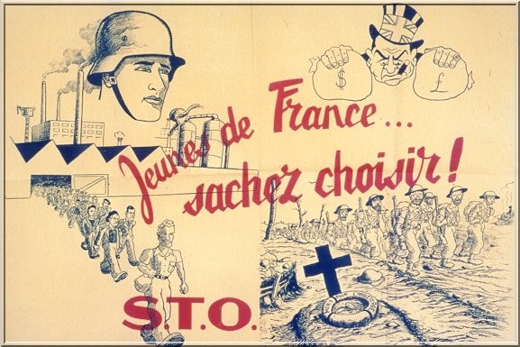 Manifesto collaborazionista di propaganda del Service du Travail Obligatoire (STO)