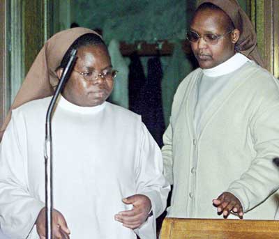 Consolata Mukangango, Sister Gertrude and Julienne Mukabutera, Sister Kisito. Sisters of Death.