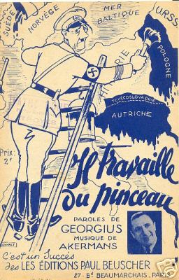 Il travaille du pinceau