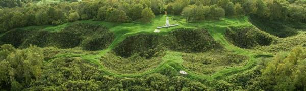 Butte de Vauquois, la morfologia del terreno modificata dalle esplosioni.