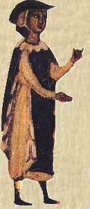 Bernart de Ventadorn (da una miniatura del XIII secolo.
