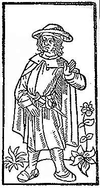 François de Montcorbier, detto Villon. Incisione dalla prima edizione a stampa del 1501.