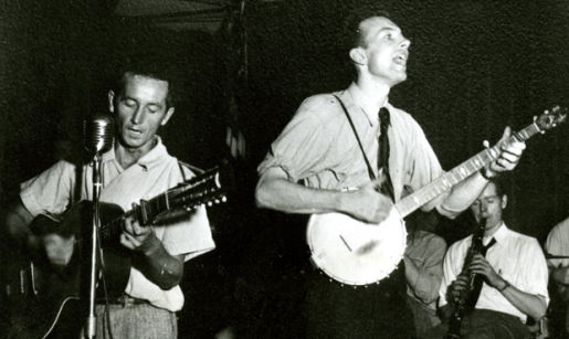 Pete Seeger e Woody Guthrie.