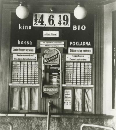 Praga 1940. Segregazione degli ebrei da cinema e teatri